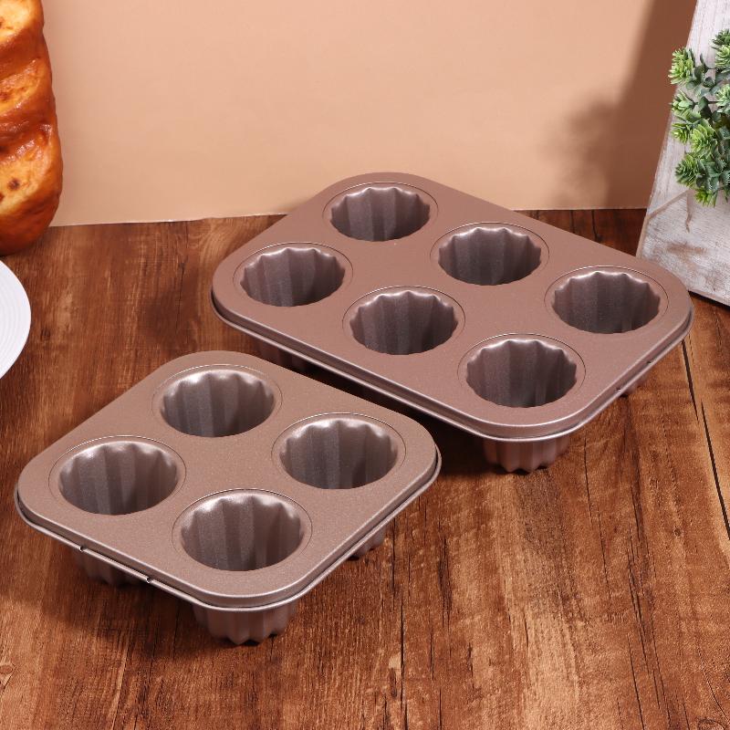 1/4/6/9 Отверстий Форма с Антипригарным Покрытием Форма для Торта Маленькая Форма для Маффинов Форма для Кексов из Углеродистой Стали Форма для Выпечки Кондитерская Форма Мини-Подставка для Кексов