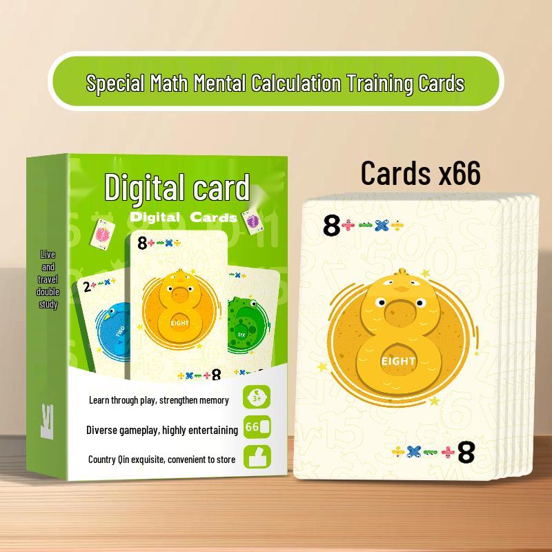 Digital Math Card Game for Children: Early Education in Addition, Subtraction, Multiplication & Division