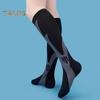 1 пара унисекс спортивных носков компрессионные носки для йоги длиной до колена с длинными трубками высокоэластичные обтягивающие нескользящие носки теплые чулки для повседневной жизни