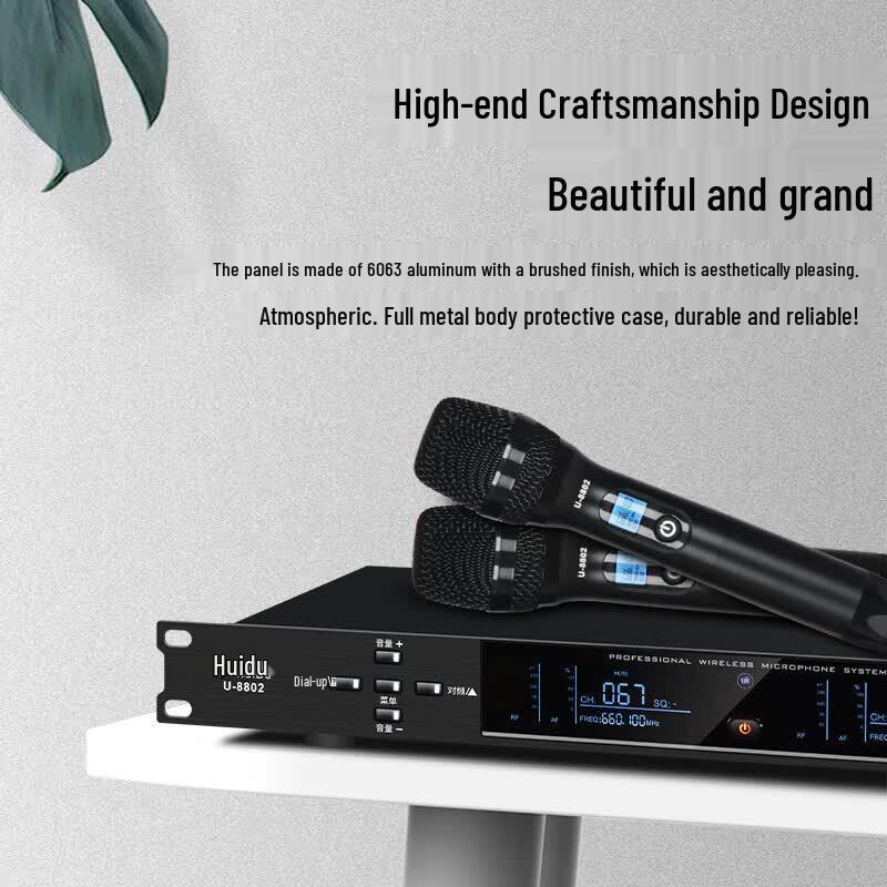 HuiDu Professional Dual U-Band Wireless Microphone System (CN version)