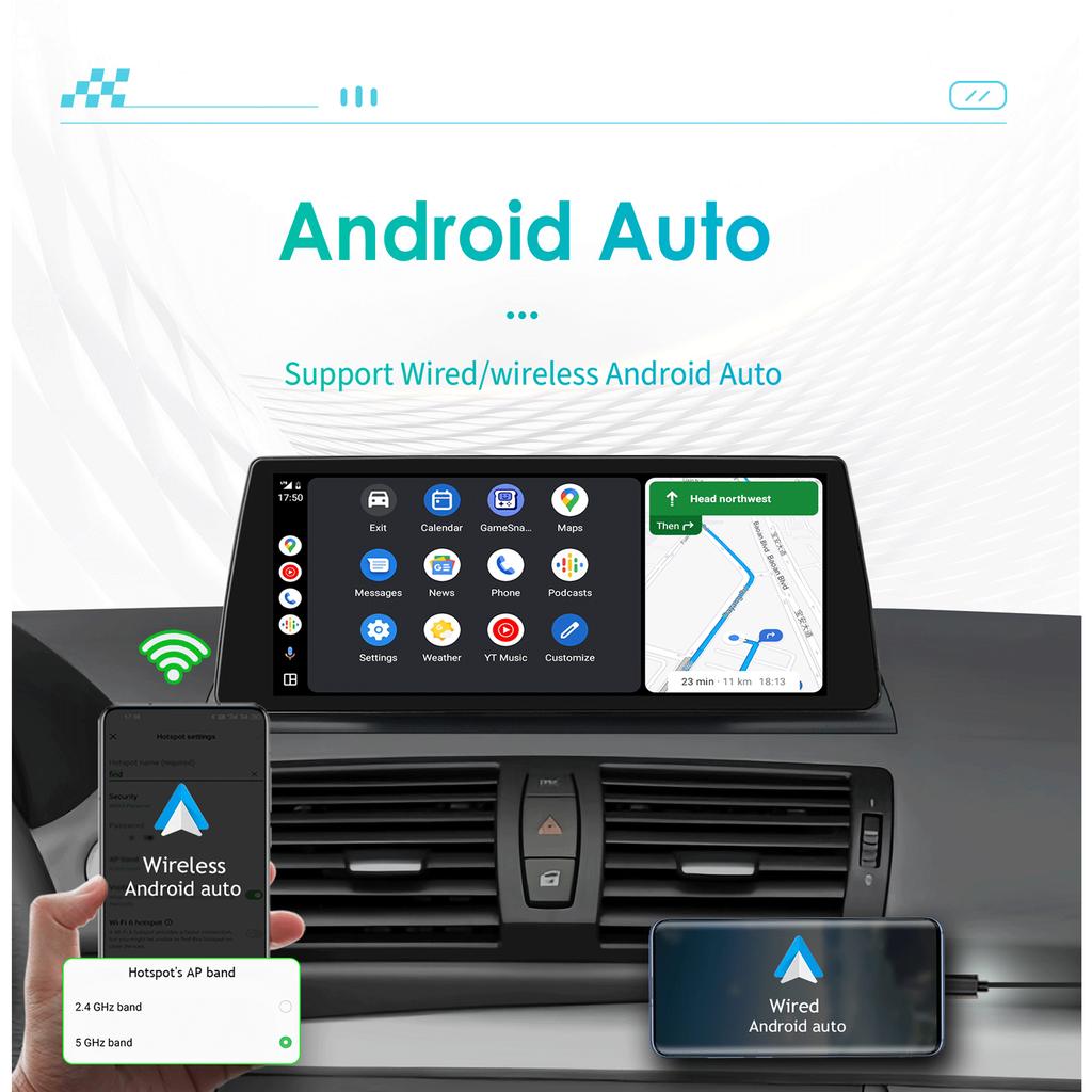 OSSURET Android 13 10,25-дюймовые автомобильные интеллектуальные системы 2 Din Wireless Carplay Android Auto для BMW 3 серии E90 E91 E92 E93(2009-2012)CIC стерео RDS