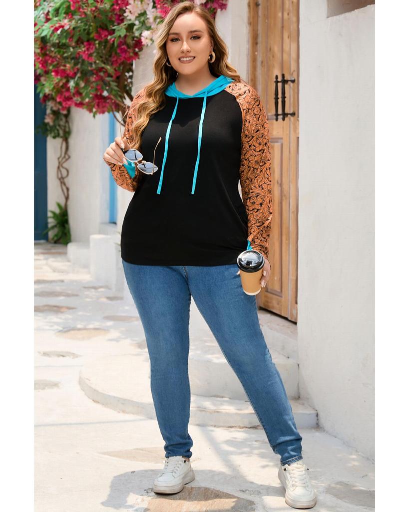 Azura Exchange Color Block Plus Size Hoodie