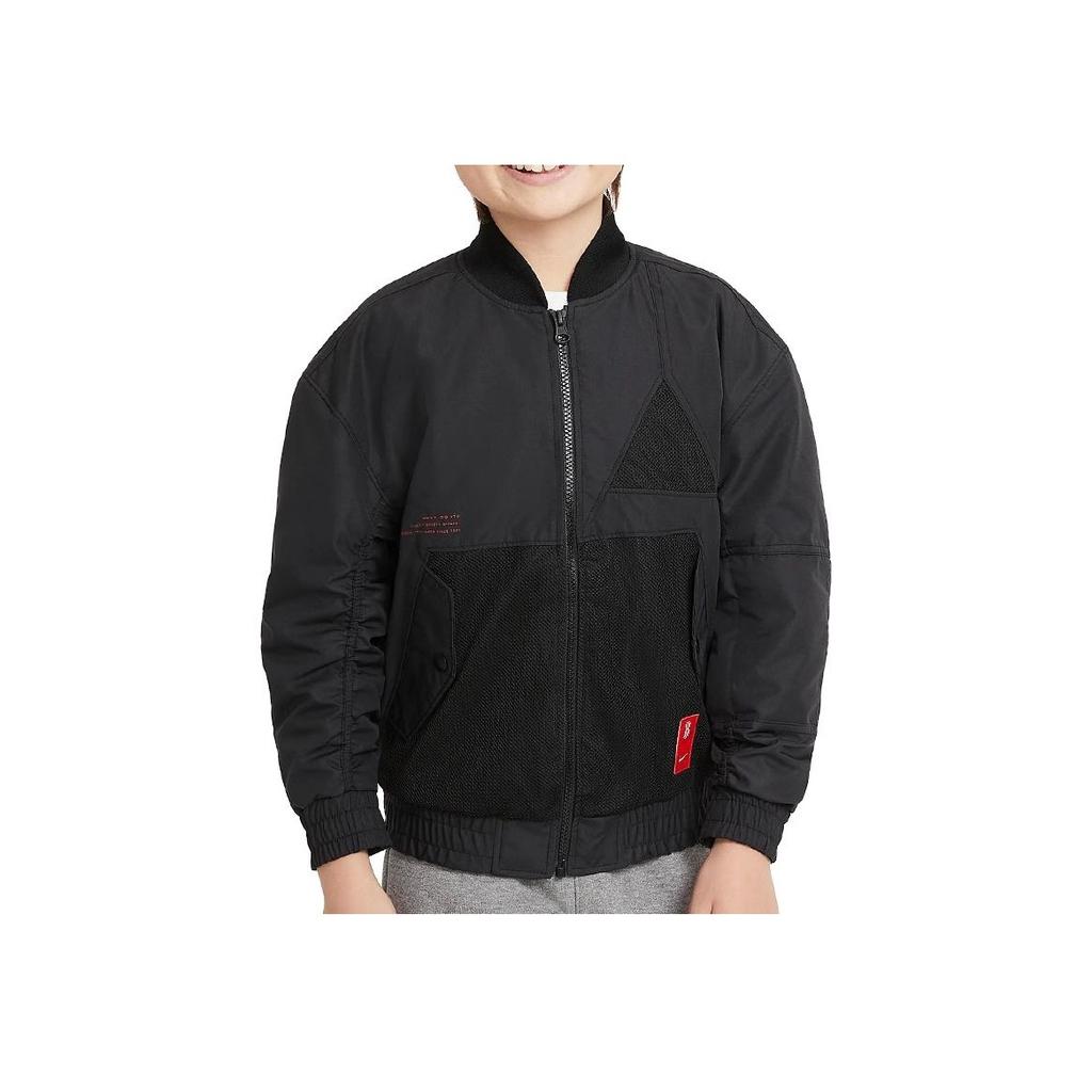 Nike Мужская куртка с воротником-стойкой и молнией с цветными блоками, черная CU8921-010