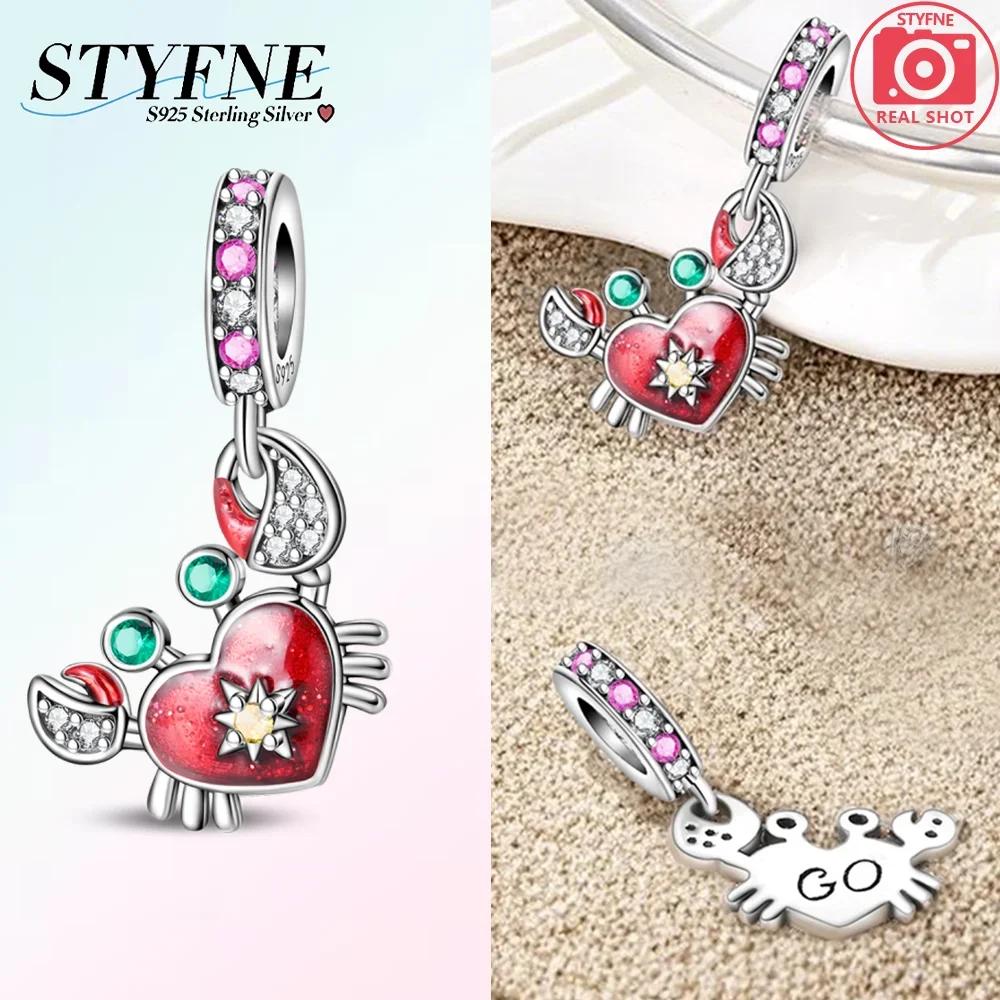 Original Charms Copper Mysterious Starry Sky Turtle Crab Conch Pendant Fit Bracelet Diy Women Jewelry Gift Making