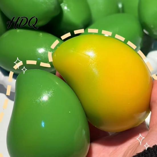 Удобная игрушка-хрустящий манго, сжимаемый мячик-антистресс, меняющий цвет, фиджет с четким щелкающим звуком, высокая эластичность для снятия напряжения