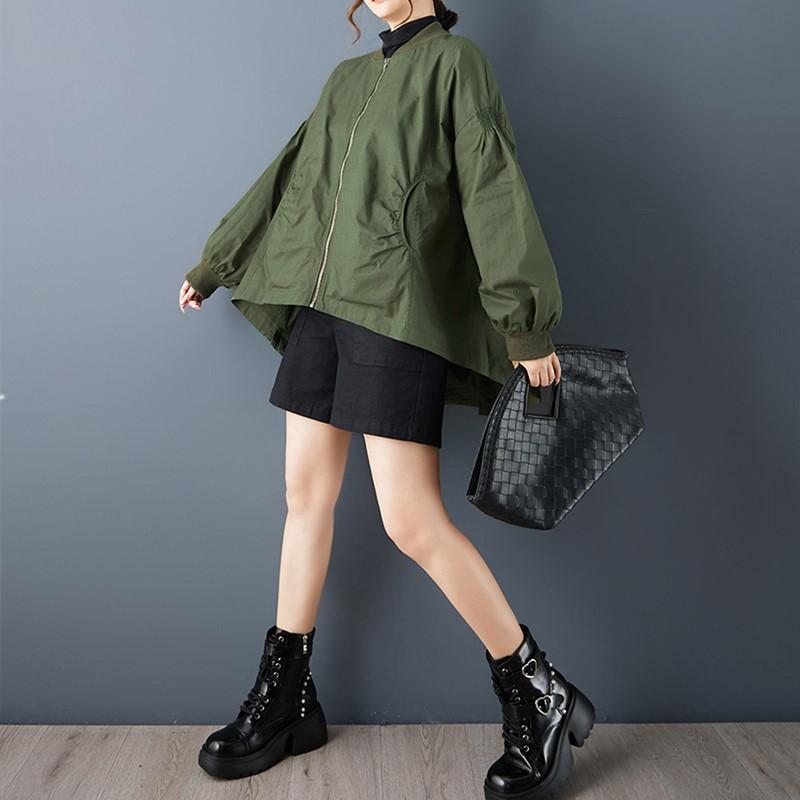 Long Sleeve Plus Size Cotton Jaket Causal Loose Spring Autumn Women Jacket Coat