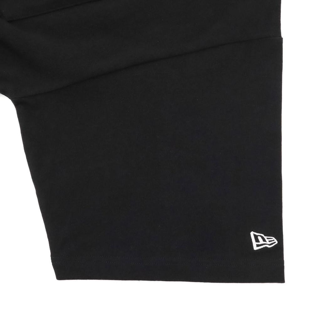 New Era ONSPOTZ Exclusive Oversized Cotton Pocket Tee with Mini Brand Size Size Logo, Black, L, S/S