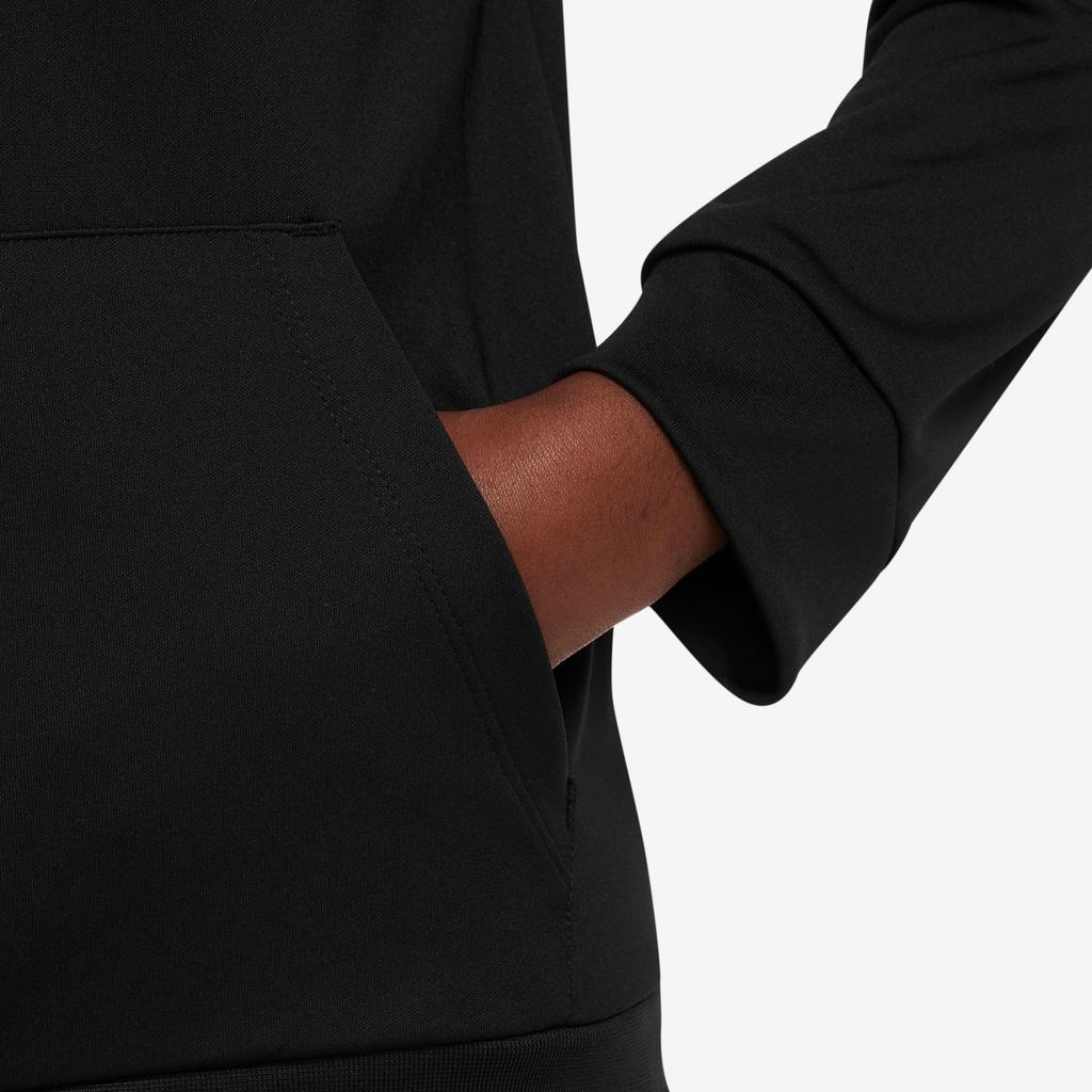 Nike CR7 Solid Logo Print Loose Hoodie Детские толстовки с капюшоном черного цвета DX5460-010