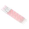 5pcs Dual Ended Carving Sculptur Pen Set Silicone Head Dotting Pen Manicure Nail Art Tool Pink