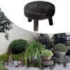 Round Wood Riser Plant Stand for Flower Pots In Home And Garden