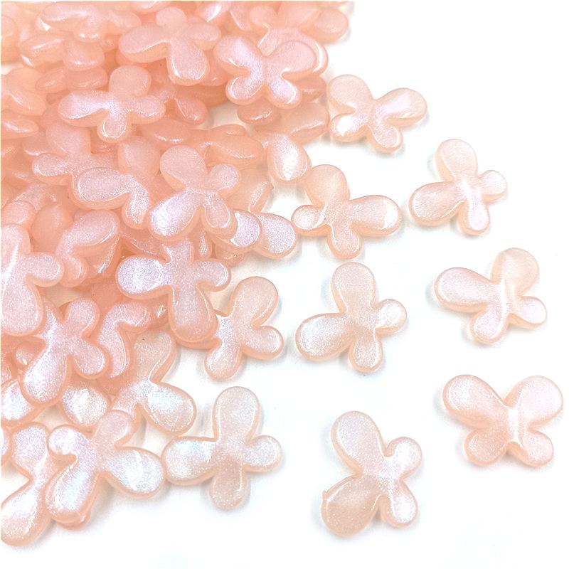 10Pcs Pearlescent Color Butterfly Loose Beads Fashion Exquisite Peandants DIY Jewelry Accessories