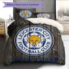 Custom Name Leicester City Pattern Bedding Quilt Set  Home Decoration  Gift (1 * duvet cover + 2 * pillowcase  without core)
