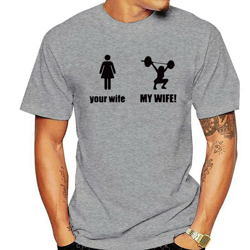 Weightlifting Shooting Humor Your Wife And My Wife Tshirt High Qualirt Hot Design Tee Tops Cotton Eu Size