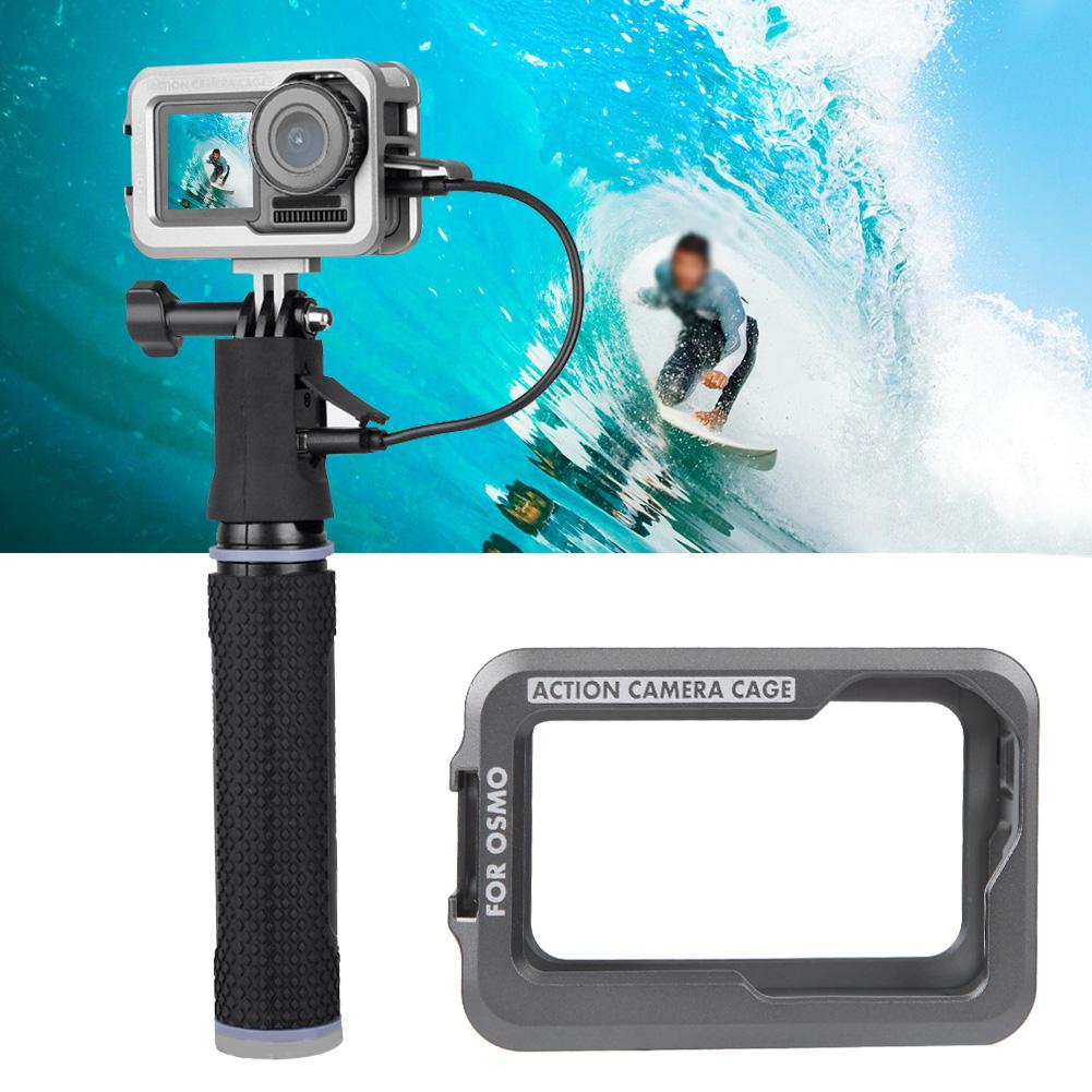 Aluminium Alloy Action Camera Protective Cage Vlog Extension Frame for DJI Osmo Action