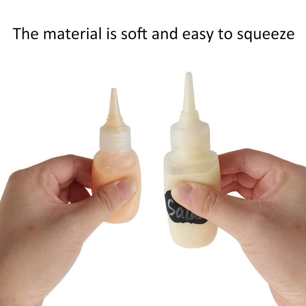 Dispenser with Screw-On Lids Oil Dropper Bottles Glue Bottles Refillable Bottles Pigment Container