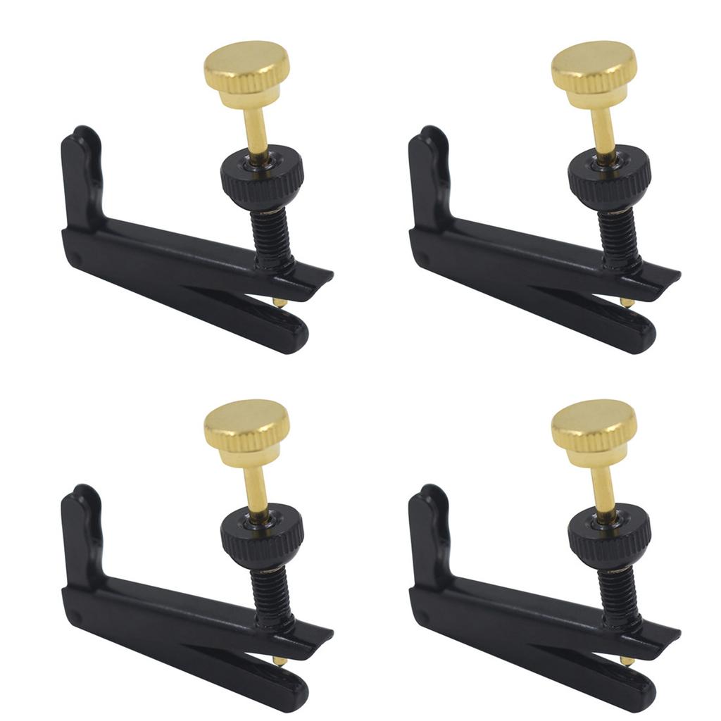 4 шт. Тонкий тюнер для скрипки, металлический тюнер для струн, регулировочный тюнер для скрипки, аксессуары для струнных инструментов, прочный