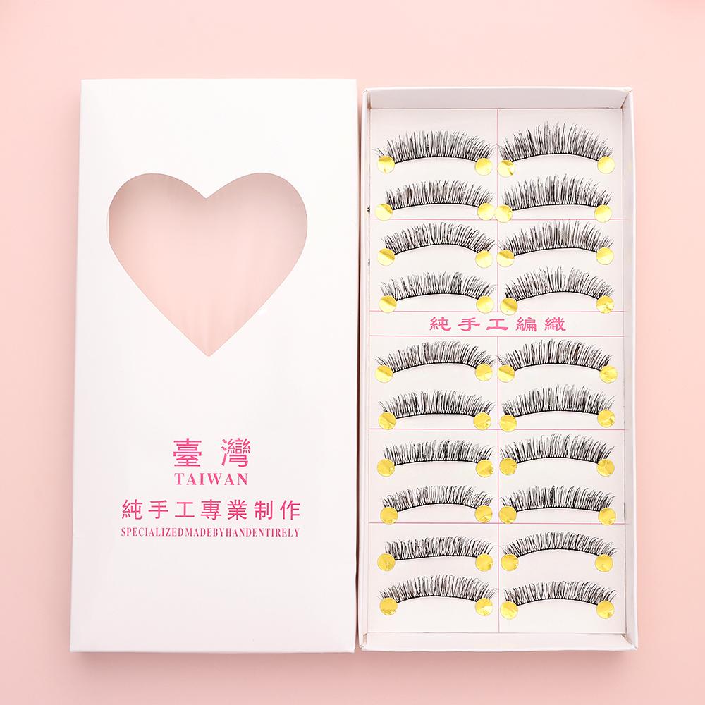 10 пар Кросс Натуральные Длинные Черные Накладные ресницы Инструмент для макияжа