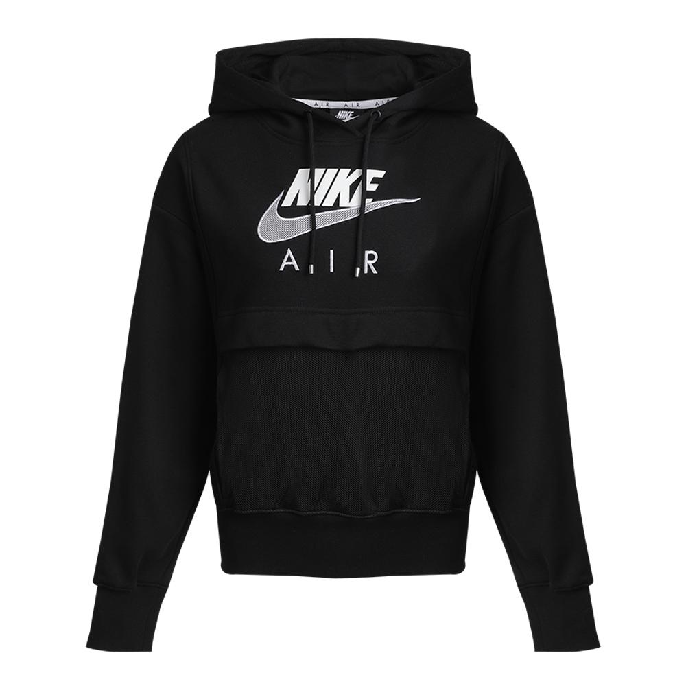 Nike Повседневная спортивная толстовка с капюшоном и логотипом, женские топы, черный CZ8621-010