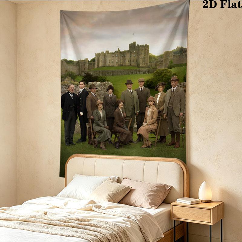 Downton Abbey Wall Tapestry Aesthetic Wall Hanging Printed Fabric Blanket Decorative Tapestries For Bedroom Living Room Home Decor