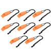 8PCS KS 923 Plastic Water Sports Emergency Survival Outdoor Double Frequency Multifunction Whistle AccessoryOrange