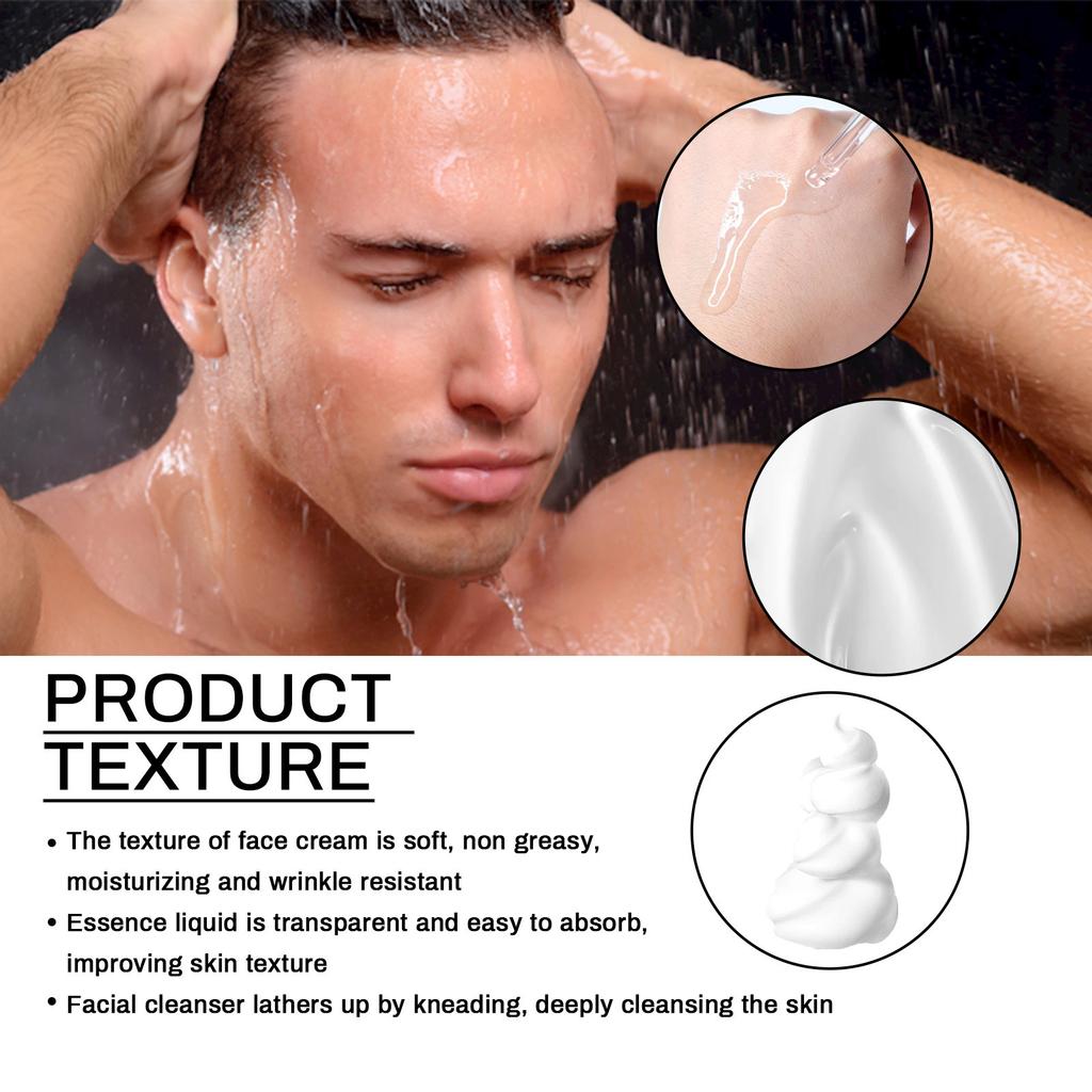 EAST MOON Men's Facial Set Moisturizing and Moisturizing Facial Skin Gentle Cleansing and Nourishing Skin Care Set less