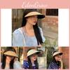Womens Elegant Widebrim Straw Hat For Sun Protection And Uv Shield