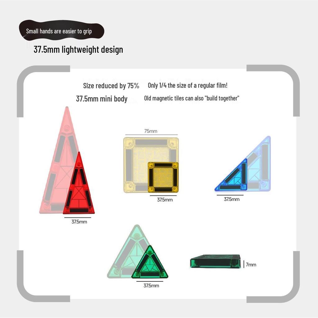 Магнитные плитки Детская игрушка: Горячие продажи: Мини-конструктор STEM для образования
