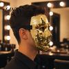 Reflective Silver Dance Mask Halloween Disco Ball Mask, Breathable Mirror Mosaic Masquerade, Glitter Party Costume for Performance, Club Night