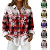 Women's Shirt Blouse Print Button Long Sleeve Casual Basic Shirt Collar Regular Top