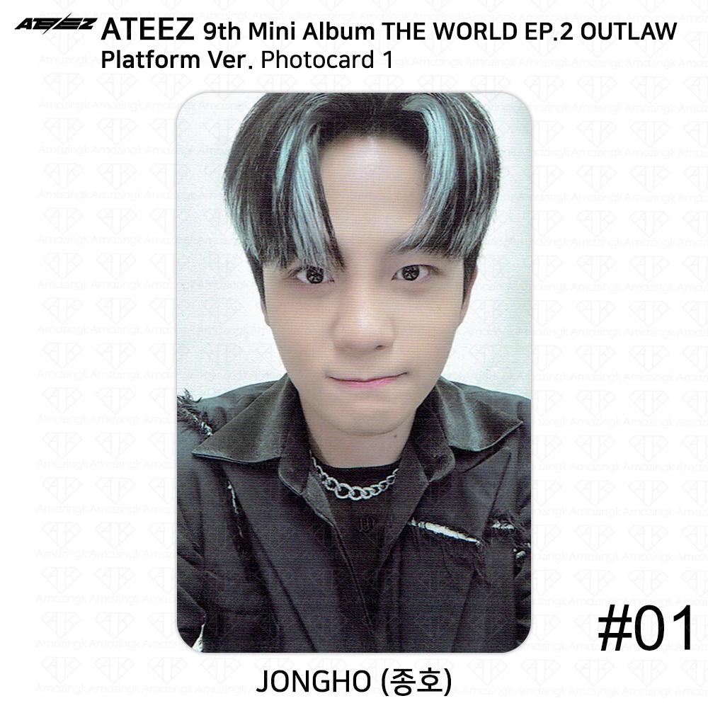 ATEEZ Девятый мини-альбом THE WORLD EP.2 OUTLAW Platform Ver Официальная фотокарточка 1 2 3