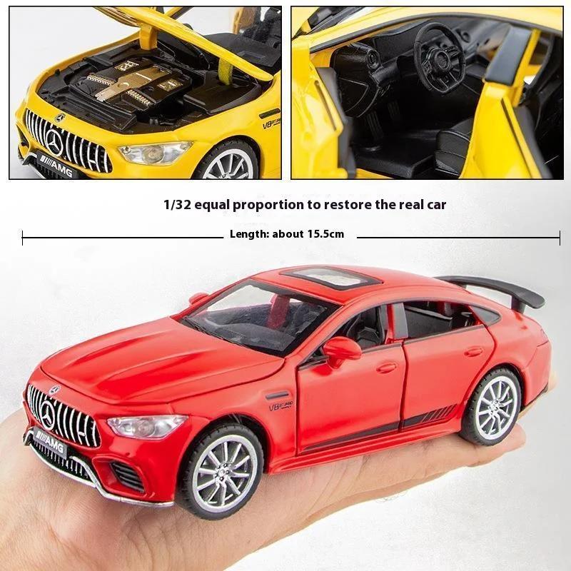1/32 Mercedes Benz AMG GT63 Спортивный автомобиль Сплав Литой Модель автомобиля Звук Свет Оттягивание Назад Игрушки Украшения Подарок для детей Коллекция