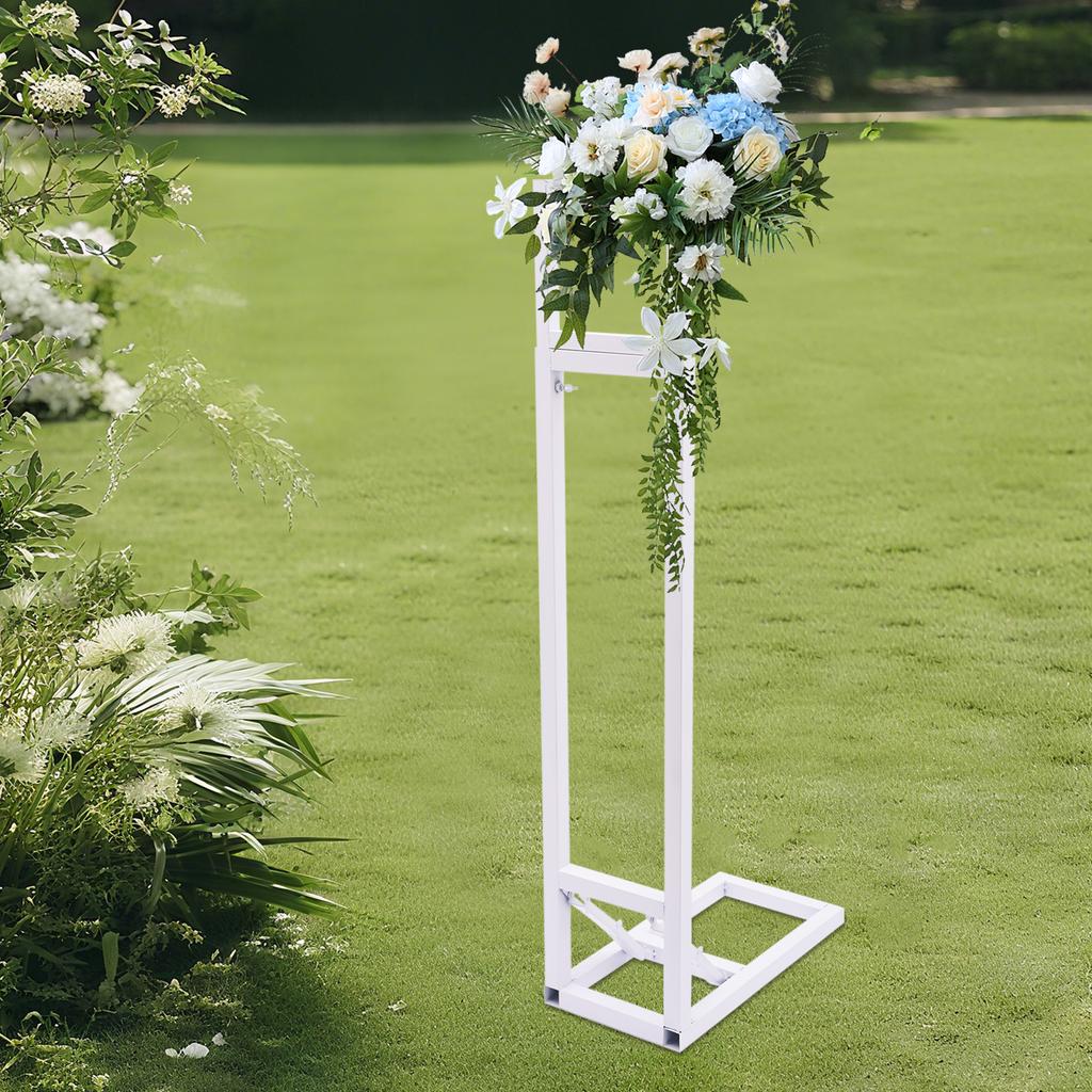 Wedding Arch Backdrop Stand, White Adjustable Telescopic Background Pole, Easy Setup & Sturdy Support for Wedding Ceremony