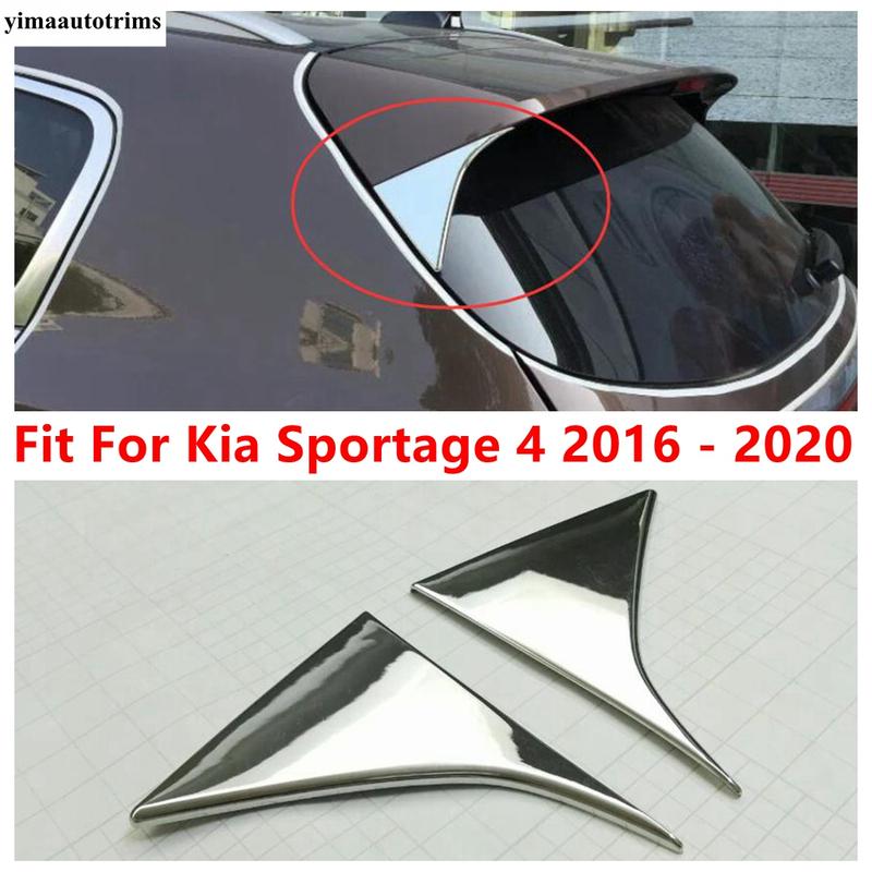 Для Kia Sportage 4 2016 2017 2018 АБС-Хром Спойлер Заднего Стекла Боковое Крыло Треугольная Накладка Декоративная Внешняя Накладка