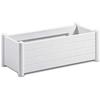STEFANPLAST Bac à fleurs rectangulaire - ITALIA - Finition effet bois - 100x43xH35cm - 80L - Blanc