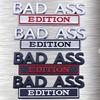 BAD ASS  Edition Metal Car Stickers Applicable to Car Fender Bumper Rear Window Full Body Outline BAD ASS Logo Metal Badge