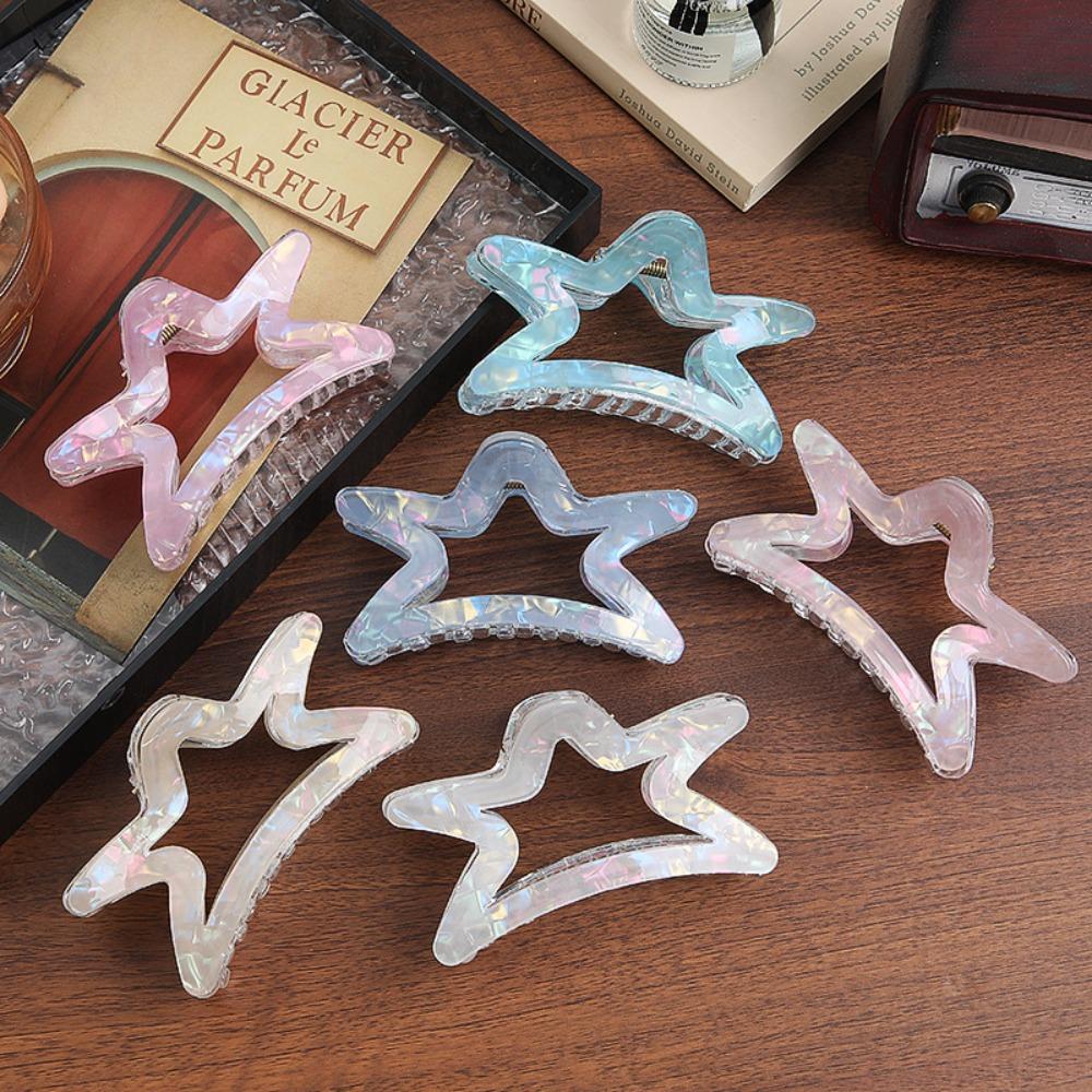 PVC Shark Clip Starry Large Size Hair Grab Fashion Hair Clip  Daily