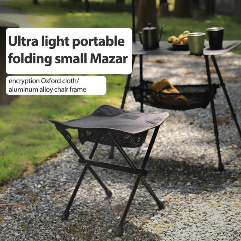 Lightweight Portable Camp Chair Compact Traveling Foot Stool For Travel Picnic Camping Hiking