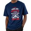 Relaxed Fit Man Round Neck Tshirt Black I May Look Like Im Listening But In My Head Im Thinking About Bowling Minimalist