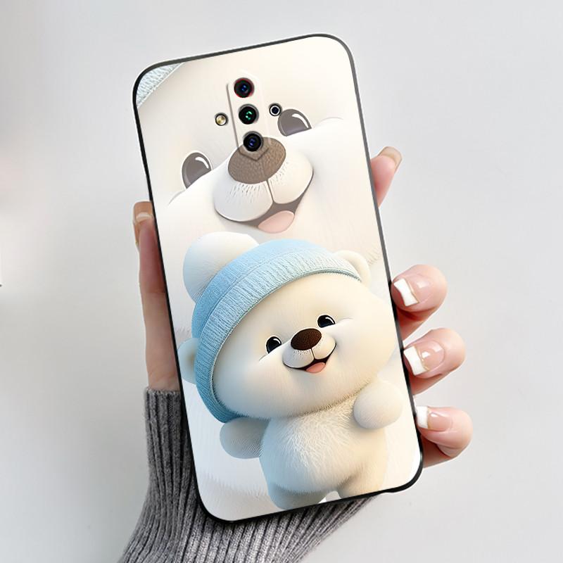 For ZTE Nubia Play 5G NX651J Case Cute Heart Rabbit Black Soft Silicone Shockproof Back Cover For Nubia RedMagic 5G Lite Casing