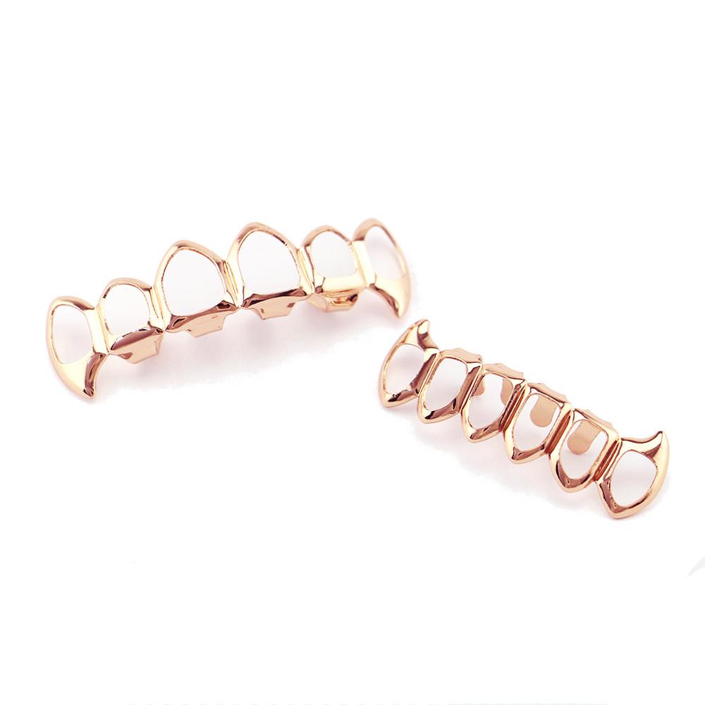 Hip Hop - Top and Bottom Removable Teeth Jewelry, Fashion Mouth Grill Accessory for Men and Women