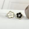 10 Pieces/set Elegant Beautiful Camellia Pearl Metal Buttons Jacket Suit Knitted Jumper Coat Flower Dress Decorations Buttons