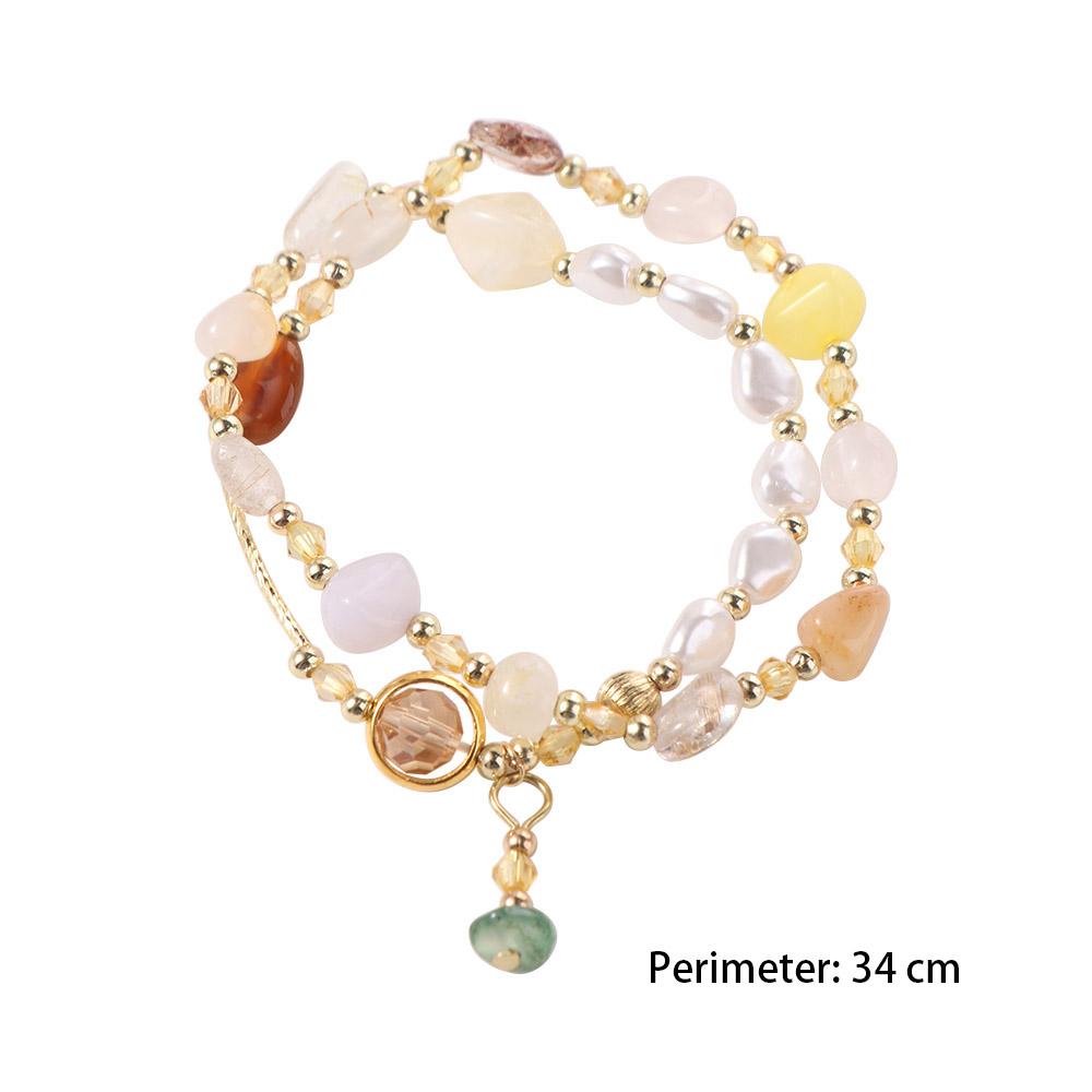 Stacking Double-Layer Pearl Bracelet Jewelry Bead String Bracelet Crystal Beaded Bracelet Gifts