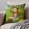 Wholesome Imaginative AAnne Of Green Gables Cushion Cover Pillowcase Antidustmite Invisible Zipper Short Plush Sofa Cushion