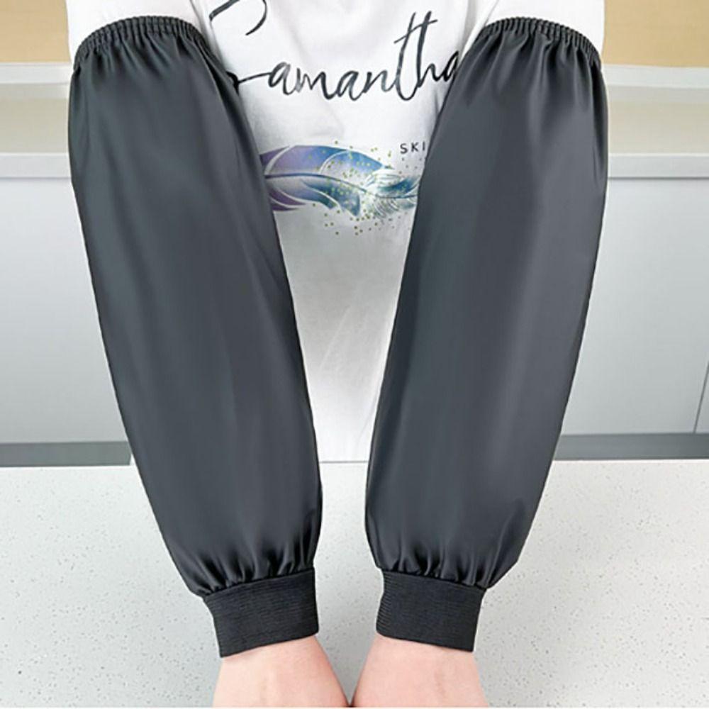 1Pair Soft Leather Waterproof Sleeve Thick Cleaning Oversleeves Minimalist Working Arm Protector