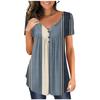 Women's Short-sleeve Loose Tops Casual Plus Size Tunic Button Tops