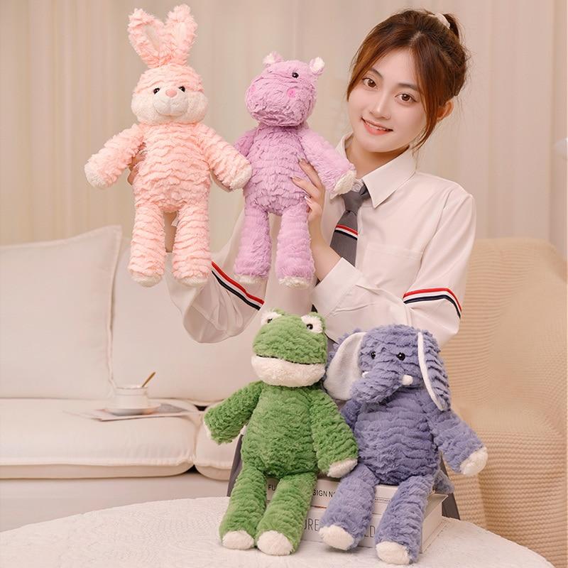 1 шт., 35 см, милые мягкие игрушки слона, лягушки, кролика, бегемота, Peluche, пушистые куклы-животные, сопровождающие игрушки для маленьких девочек, рождественский подарок