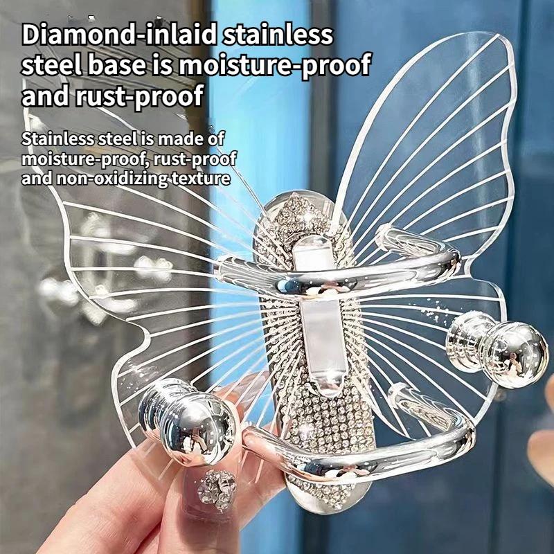 Легкая роскошная полка для хранения расчесок-бабочк, настенная, без перфорации, шнурок для ванной комнаты, резинка для волос, крючок для хранения колец для волос