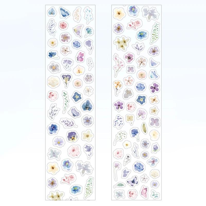 4Style 1Roll/pack Акварельная цветочная высеченная лента для слива отходов для украшения конверта чехла для телефона своими руками