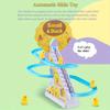 6-Piece Duckling Stair Climbing with Lights and Music, Fun and Cute Duck Slide Toy Set, Easter Gift for Children, Plastic, Yellow.