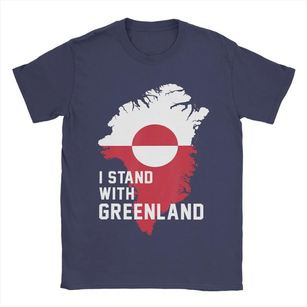Unisexs I Stand With Greenland Support Greenlanders T Shirts Cotton Clothes Vintage Short Sleeve Tee Shirt Plus Size Tshirt